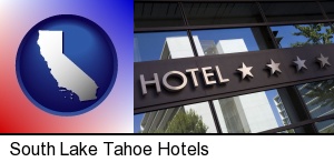 South Lake Tahoe, California - a hotel facade