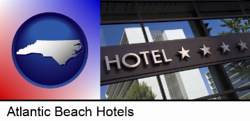 a hotel facade in Atlantic Beach, NC