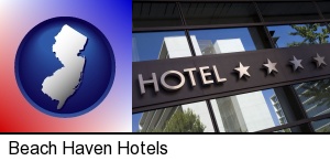 a hotel facade in Beach Haven, NJ