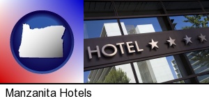 Manzanita, Oregon - a hotel facade