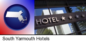 a hotel facade in South Yarmouth, MA